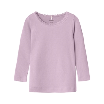  Name It Langærmet Rib Bluse, Deauville Mauve, Str. 86