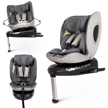 Baninni Bilbarnstol I-Size 0-19kg Veliofix 360 Grå